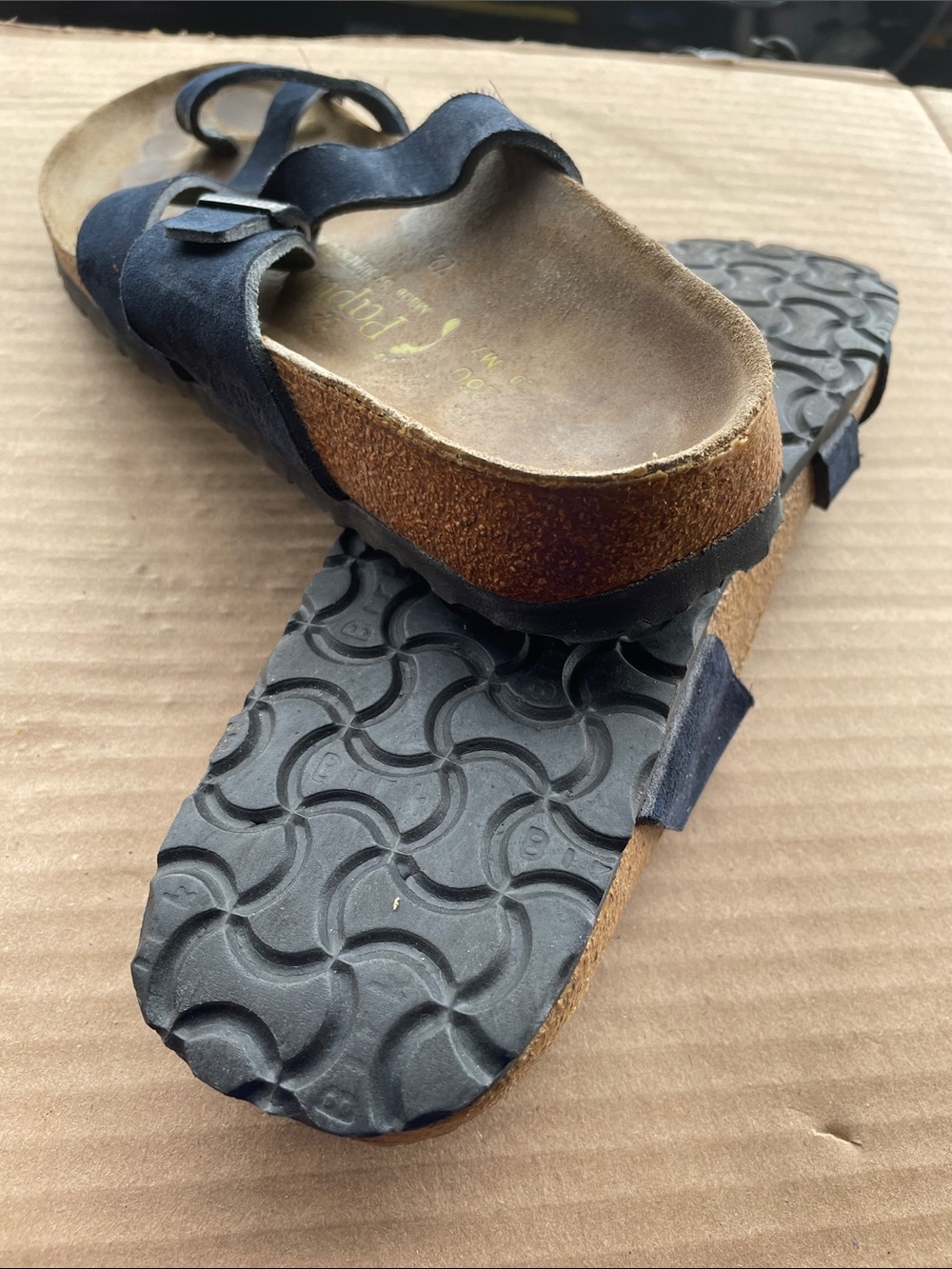 Papillio Navy Blue Crisscross Cork Footbed Sandals - Picture 5 of 5